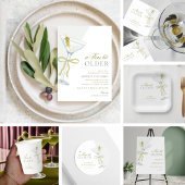 Ein Tini Bit Ältere Olive Martini Cocktail Geburts Serviette