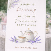 Tea party Baby Shower Bingo Game Briefpapier