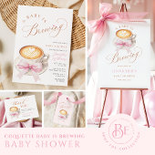 Ein Baby braut Kaffee Serviette