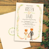 Whimsical Forest Cats (Cream) Rustikale Hochzeit Einladungsbanderole