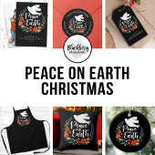 Moderner Weltfrieden Weihnachtsfeiertag Runder Aufkleber