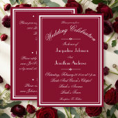 Einfache Elegant Burgundy Red Script Tischnummern