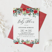 Blauer Winterblütendusche Begleitkarte