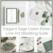 Eleganter floraler Hochzeitsplaner in hellgrüner L Notizblock