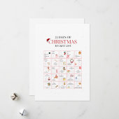 25 Days of Christmas Bucket List Art Klemmbrett