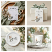 Teddy Bear Soccer Baby Shower • All-Star Theme Runder Aufkleber