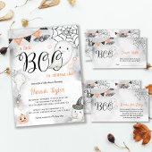 Ein kleiner Boo ist fast gerade wegen Halloween-Ki Einladung