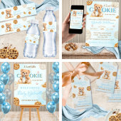 Cookies and Milk Baby Shower - Teddy Bear Baby Wasserflaschenetikett