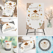 A Little Cowboy Is on The Way Baby Shower Pappteller