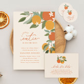 Little Cutie Citrus Oranges Diaper Raffle Begleitkarte