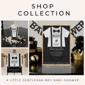 Little Gentleman Bowtie Boy Birthday Baby Shower Dankeskarte