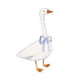 Baby shower goose blue runder aufkleber
