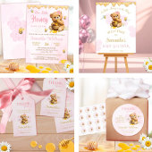 A Little Honey - A Little Honey Baby Shower Wasserflaschenetikett