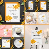 Ein kleiner Honig ist auf dem Weg Honeycomb Babydu Pappbecher