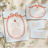 Blaue Gingham-Picknick-Display-Dusche Poster