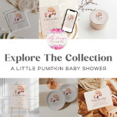 Ein kleines Kürbispink Truck Baby Dusche Willkomme Poster