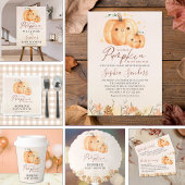 "A Little Pumpkin Is on the Way" Fall Baby Shower Geschenkanhänger