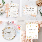 Ein kleiner Kürbis ist auf dem Weg zur Niedlichen Pappteller