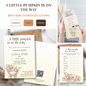 Ein kleines Pumpkin Boho Babydusche Geschenkanhänger