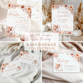 Little Pumpkin Fall Floral Baby Dusche Runder Aufkleber