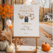 Ein kleines Pumpkin Rustic Boho Fall Baby Dusche Dankeskarte