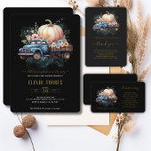 Eine kleine Pumpkin Wasserfarbe Truck Baby Dusche Gästebuch