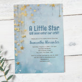 Little Star Blue Babydusche Papierplatte Pappteller