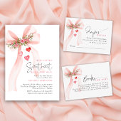 A little Sweetheart Pink bow Valentine Baby shower Poster