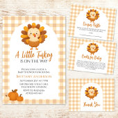 A Little Turkey Baby Shower Thanksgiving Button