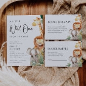 Eine kleine Wild One Safari Baby Dusche Einladung