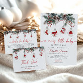 Frohe kleine Weihnachtsdusche Windelwaschmaschine Begleitkarte