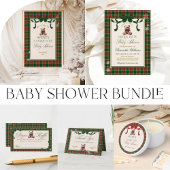 A Merry Little Baby Shower Teddy Bear Christmas Dankeskarte