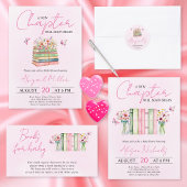 Wasserfarbe Neues Kapitel Beginnt Mädchen-Dusche Pappteller