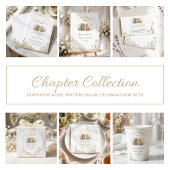 Ein neues Kapitel beginnt Chic Buch Gold Vorlage Serviette
