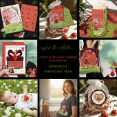 A Little Lady is on her Way  Ladybug Baby Shower Einladung