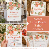 Sweet Peach Baby Dusche Einladung Pappteller