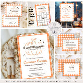Orange Karo Pumpkin Rustic Fall Baby Dusche Geschenkschachtel