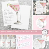 A Tini Bit Older Martini Birthday Wasserflaschenetikett