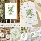 A Tini One Martini Sage Bow Baby Shower Gift Geschenkschachtel