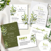 Eine winzige auf der Olive Baby Dusche Serviette