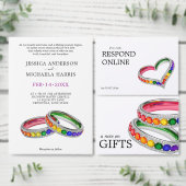 🌈 🐦 LGBTQ Hochzeit mit Liebe bemalt Save The Date (Personalisiere diese Kollektion eines unabhängigen Creators.)