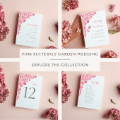 Coral Pink Butterfly Garden Seating Chart Hochzeit Tischnummer