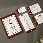 Abstrakte Eleganz Golden Frame Tischnummer