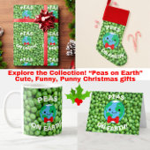 Niedlicher Urlaub "Peas on Earth" Handtuch