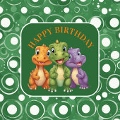Adorable Baby Dinosaurier's Party Pappteller