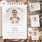 Adorable Duckling Waddle It Be Baby Shower Pappteller