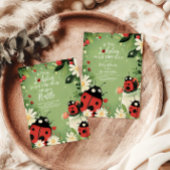 Adorable Little Ladybug Girl Babydusche Pappteller