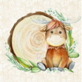 Niedliche Elch Grüne Holz Slice Babydusche nach Ma Geschenkschachtel