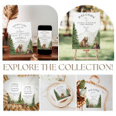 Waldwald Mountai Bear Baby Dusche Einladung