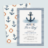 Ahoy Es ist eine Baby Nautical Navy Blue Baby Dusc Pappbecher